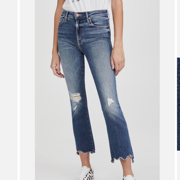 Mother woman’s the insider crop step chew jeans - Picture 3 of 16